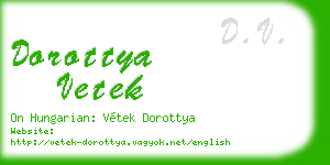 dorottya vetek business card