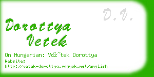 dorottya vetek business card